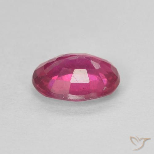 Rubí Rojo claro natural de 1.09 ct, Ovalada, VS