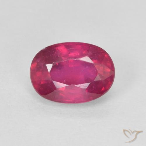 1.33ct Natural Rojo claro Rubí, Ovalada, VS