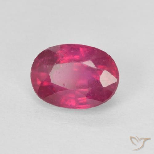 Rubí Rojo claro natural de 1.33 ct, Ovalada, VS