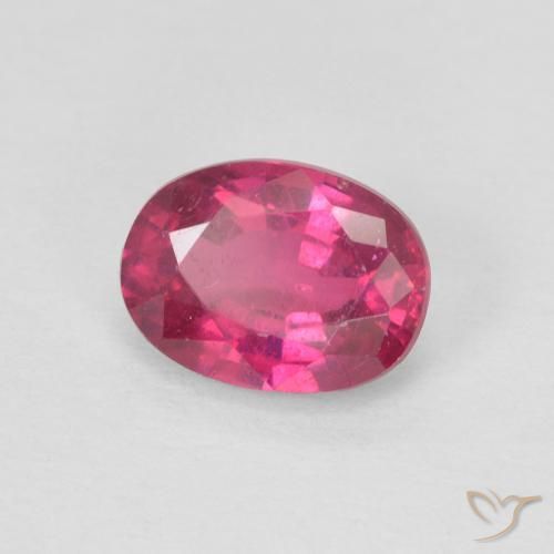 Rubí Rojo claro natural de 1.17 ct, Ovalada, VS