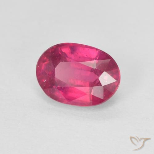 Rubí Rojo claro natural de 1.21 ct, Ovalada, VS