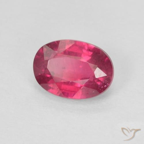 Rubí Rojo claro natural de 1.16 ct, Ovalada, VS