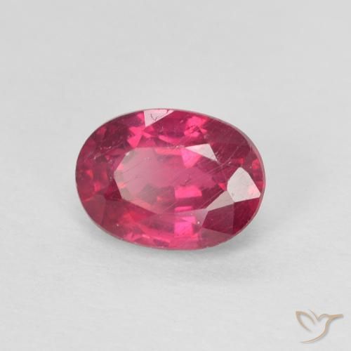 Rubí Rojo claro natural de 1.20 ct, Ovalada, VS-SI