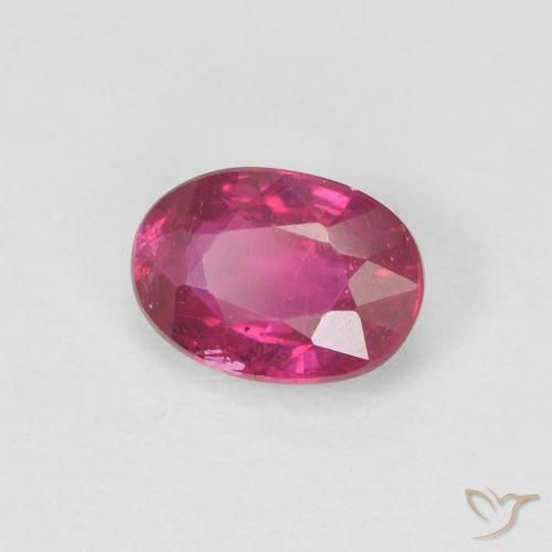 Rubí Rojo claro natural de 0.99 ct, Ovalada, VS-SI