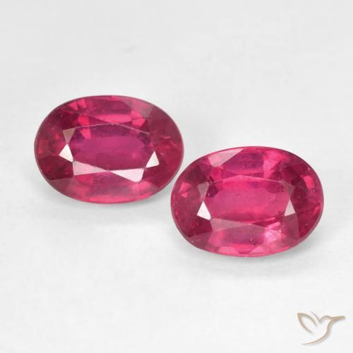 2.19ctw Natural Rojo rosado Rubí, Ovalada, VS