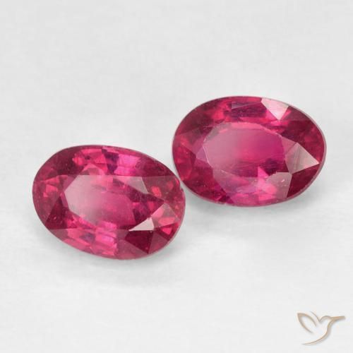 Gemas de Rubí Rojo rosado natural de 2.31 ct, Ovalada, VS