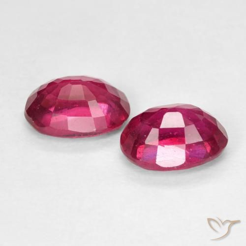 Gemas de Rubí Rojo rosado natural de 2.31 ct, Ovalada, VS