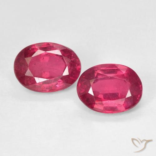 2.10ctw Natural Rosado rojizo intenso Rubí, Ovalada, VS