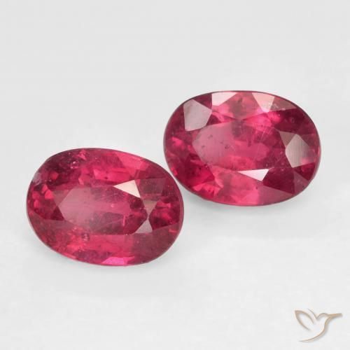 Gemas de Rubí Rojo rosado natural de 2.82 ct, Ovalada, VS