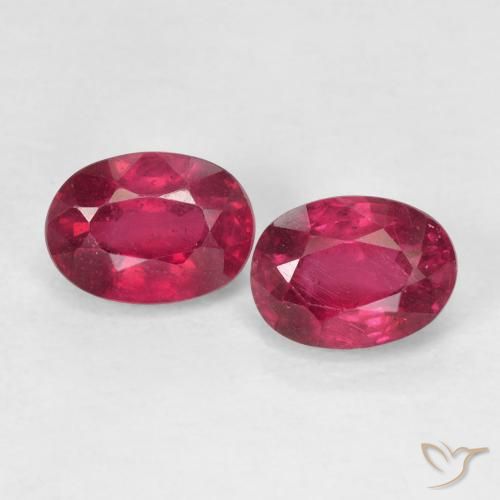2.76ctw Natural Rosado rojizo intenso Rubí, Ovalada, VS