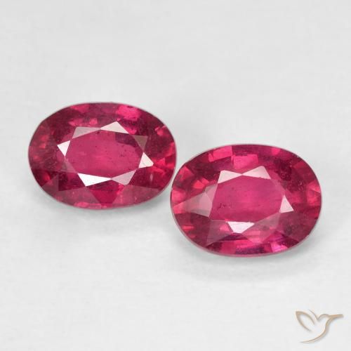 2.37ctw Natural Rosado rojizo intenso Rubí, Ovalada, VS