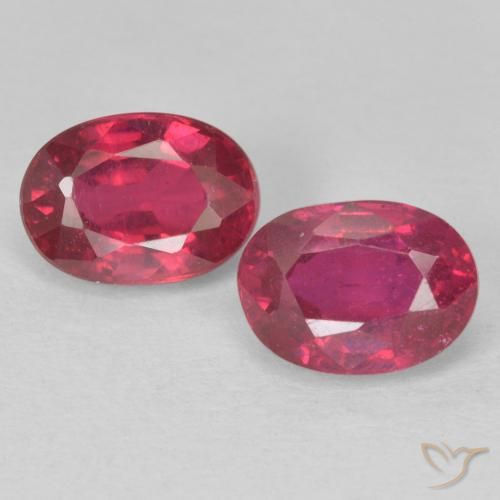 2.54ctw Natural Rojo claro Rubí, Ovalada, VS