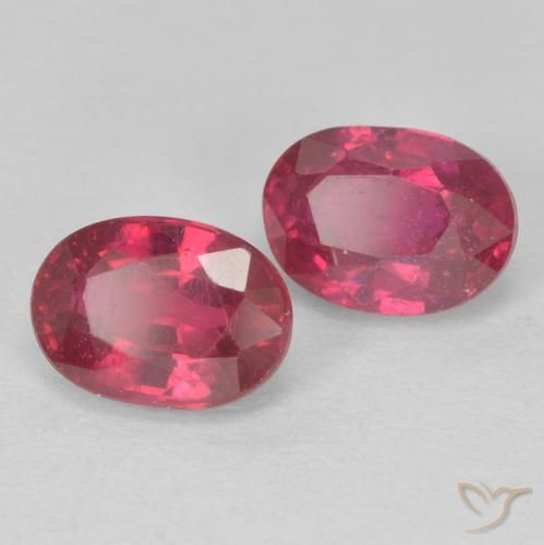 Gemas de Rubí Rojo claro natural de 2.54 ct, Ovalada, VS