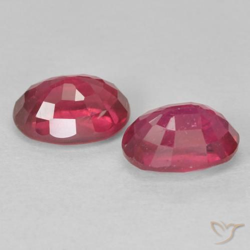 Gemas de Rubí Rojo claro natural de 2.54 ct, Ovalada, VS