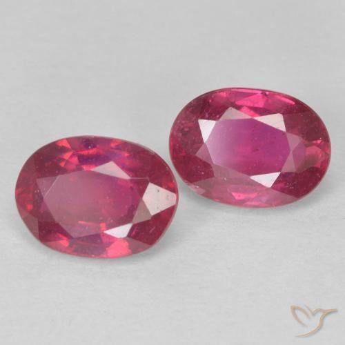Gemas de Rubí Rojo claro natural de 2.23 ct, Ovalada, VS