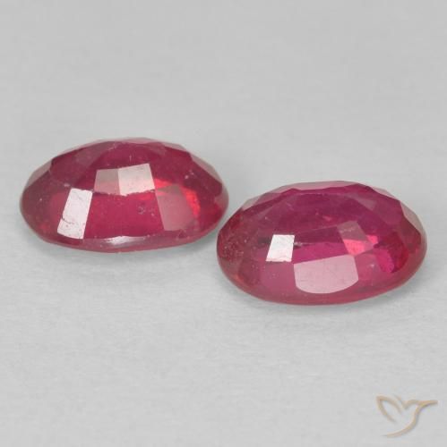 Gemas de Rubí Rojo claro natural de 2.23 ct, Ovalada, VS