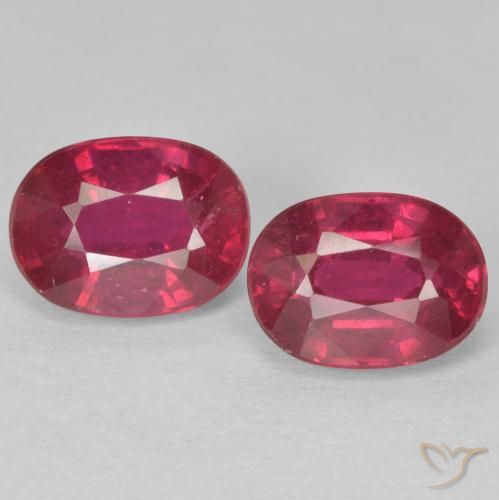 2.68ctw Natural Medium Dark-Red Rubí, Ovalada, VS