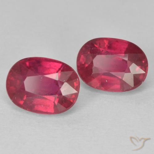 Gemas de Rubí Medium Dark-Red natural de 2.68 ct, Ovalada, VS