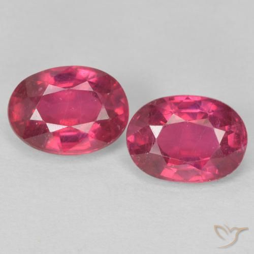 2.40ctw Natural Rojo claro Rubí, Ovalada, VS