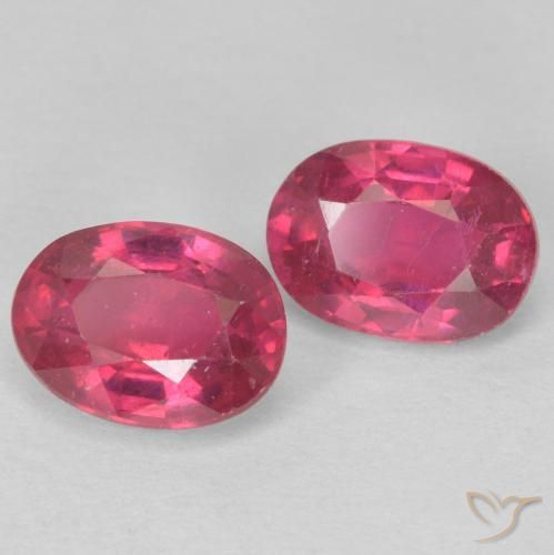 Gemas de Rubí Rojo claro natural de 2.40 ct, Ovalada, VS