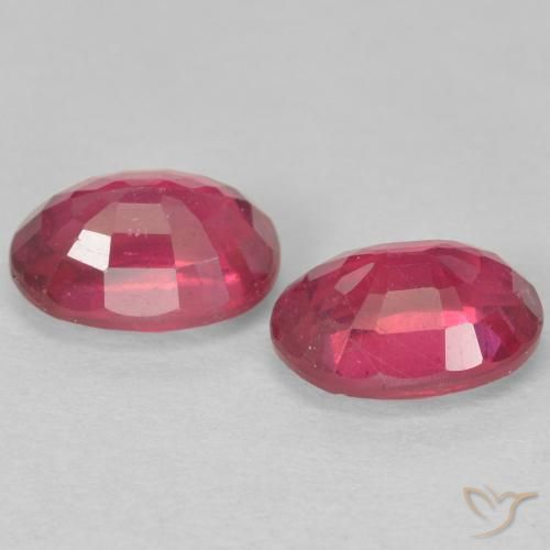 Gemas de Rubí Rojo claro natural de 2.40 ct, Ovalada, VS