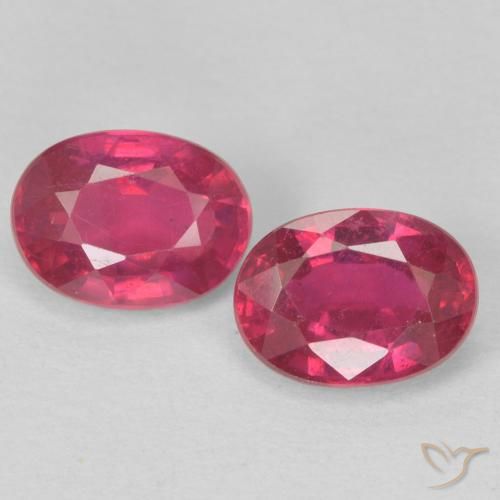 2.12ctw Natural Rojo claro Rubí, Ovalada, VS
