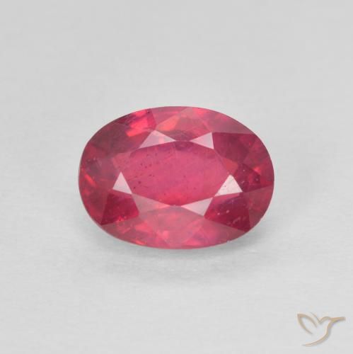 1.33ct Natural Rosado rojizo Rubí, Ovalada, VS