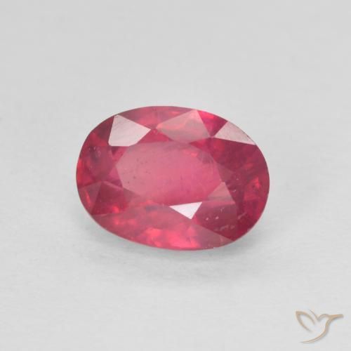 Rubí Rosado rojizo natural de 1.33 ct, Ovalada, VS