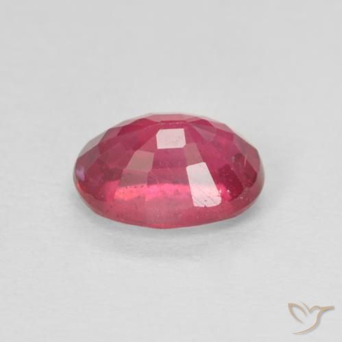 Rubí Rojo medio natural de 1.33 ct, Ovalada, VS