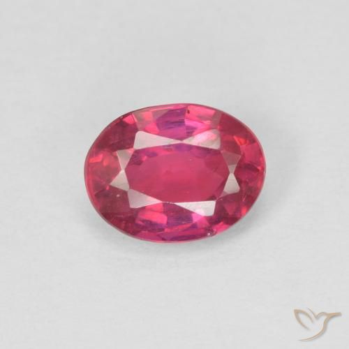 0.99ct Natural Rojo claro Rubí, Ovalada, VS-SI