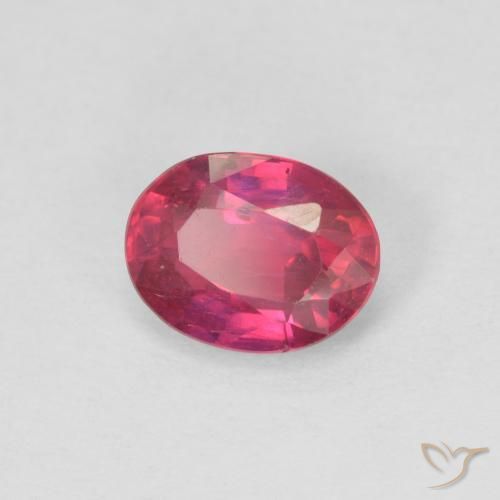 Rubí Rojo claro natural de 0.99 ct, Ovalada, VS-SI