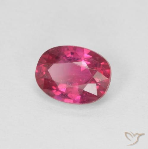 Rubí Rojo claro natural de 1.04 ct, Ovalada, VS