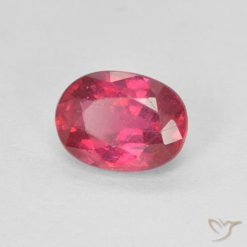 Rubí Rojo rosado natural de 1.22 ct, Ovalada, VS