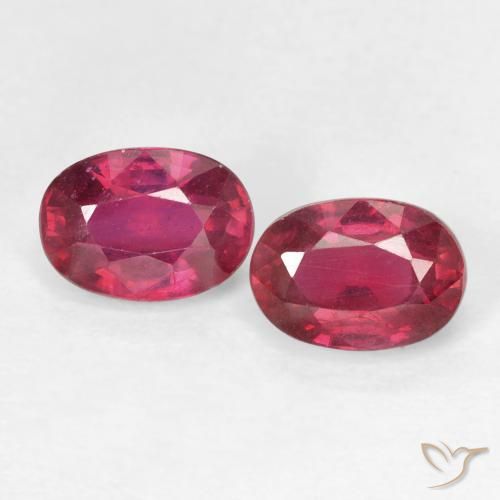 2.56ctw Natural Medium Dark-Red Rubí, Ovalada, VS