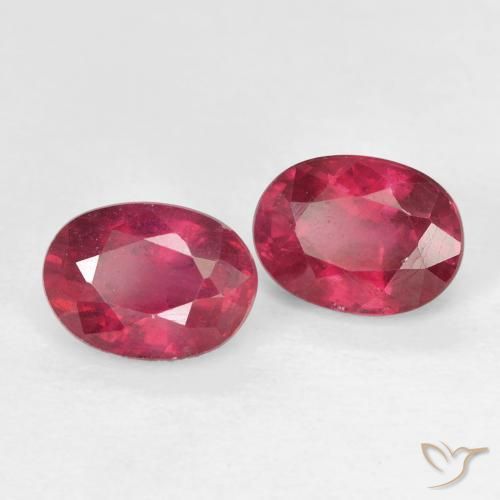 Gemas de Rubí Medium Dark-Red natural de 2.57 ct, Ovalada, VS