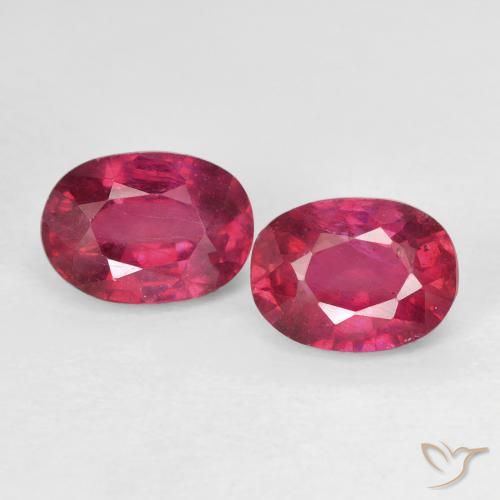 2.51ctw Natural Medium Dark-Red Rubí, Ovalada, VS