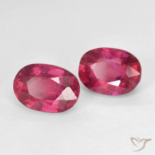 Gemas de Rubí Medium Dark-Red natural de 2.51 ct, Ovalada, VS