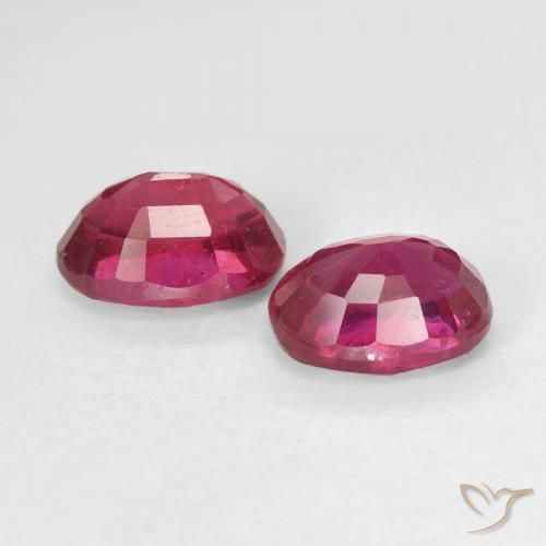 Gemas de Rubí Medium Dark-Red natural de 2.51 ct, Ovalada, VS