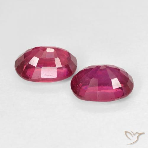 Gemas de Rubí Rojo claro natural de 2.48 ct, Ovalada, VS