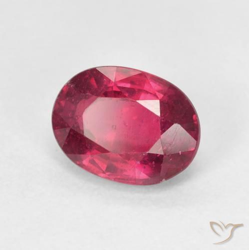 Rubí Rosado rojizo intenso natural de 1.96 ct, Ovalada, VS