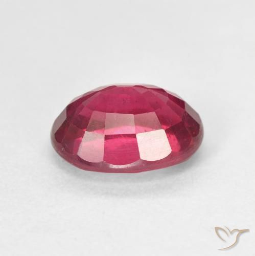 Rubí Rosado rojizo intenso natural de 1.96 ct, Ovalada, VS