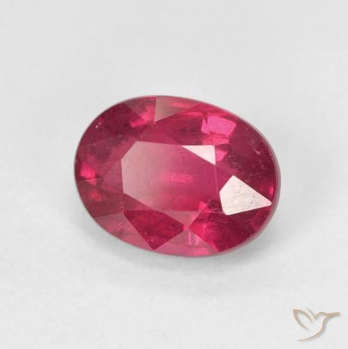 Rubí Rosado rojizo intenso natural de 1.99 ct, Ovalada, VS