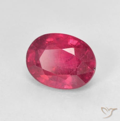 Rubí Rojo rosado natural de 1.95 ct, Ovalada, VS