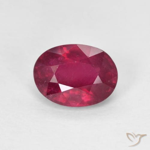 1.85ct Natural Medium Dark-Red Rubí, Ovalada, VS