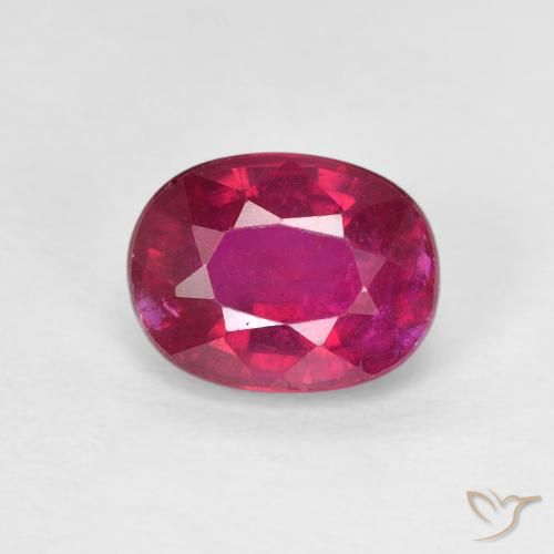 1.90ct Natural Rojo claro Rubí, Ovalada, VS