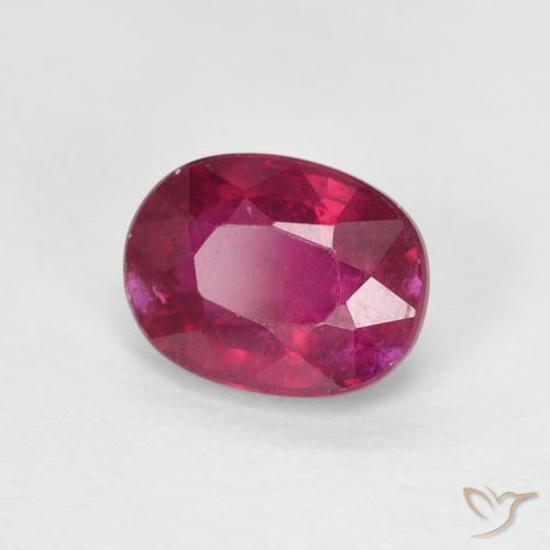 Rubí Rojo claro natural de 1.90 ct, Ovalada, VS