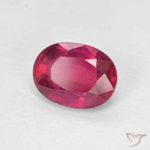 Rubí Rojo rosado natural de 1.78 ct, Ovalada, VS
