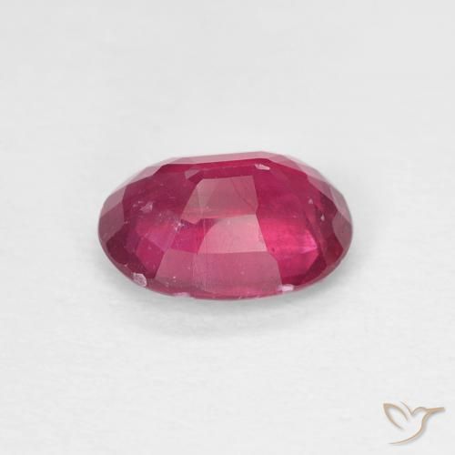 Rubí Rosado rojizo intenso natural de 1.58 ct, Ovalada, VS