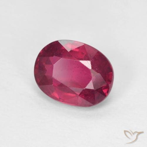 Rubí Rosado rojizo intenso natural de 1.78 ct, Ovalada, VS