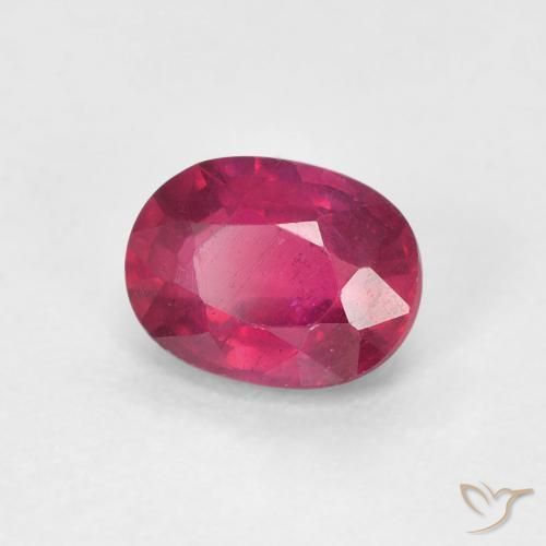 Rubí Rojo claro natural de 1.14 ct, Ovalada, VS